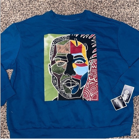 Target Other - Target X Black History Month Unisex Blue Graphic Crewneck Sweatshirt XS NWT